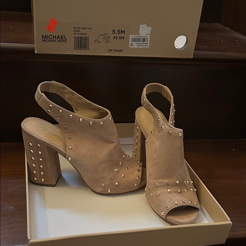 Michael Kors Khaki Studded Heels